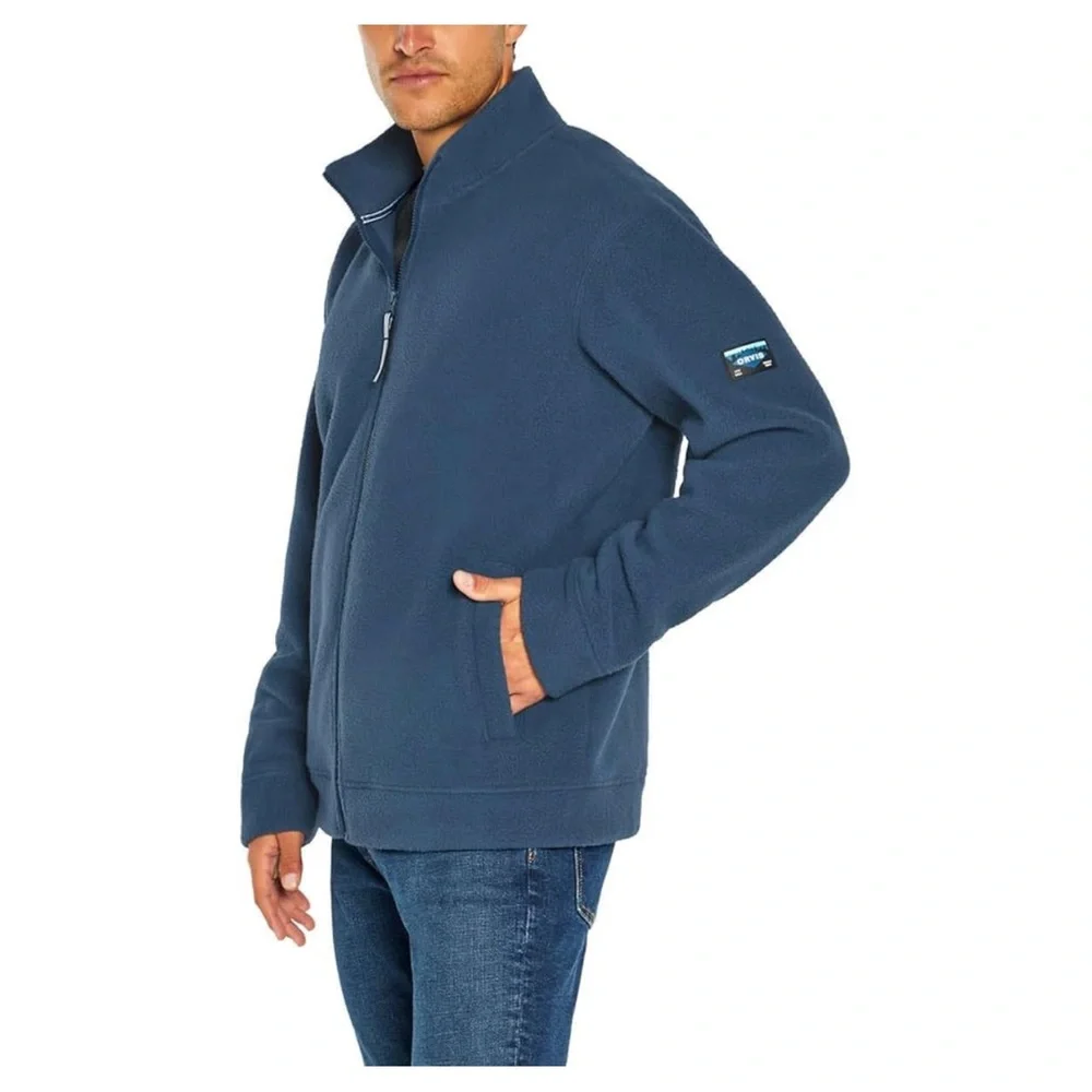 ★ NWT Orvis Men’s Full Zip Heavyweight Fleece Jacket - Blue ★ - Picture 16 of 16